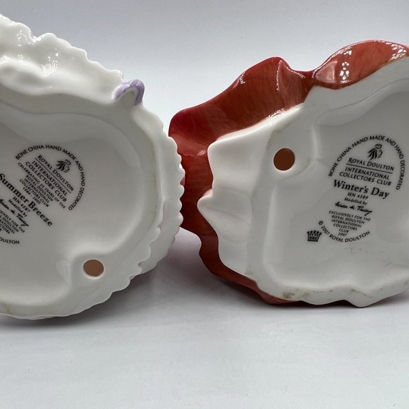 Royal Doulton bone china figurine - Summer Breeze - HN 4587 , Winters Day - HN 4 - Picture 3 of 6
